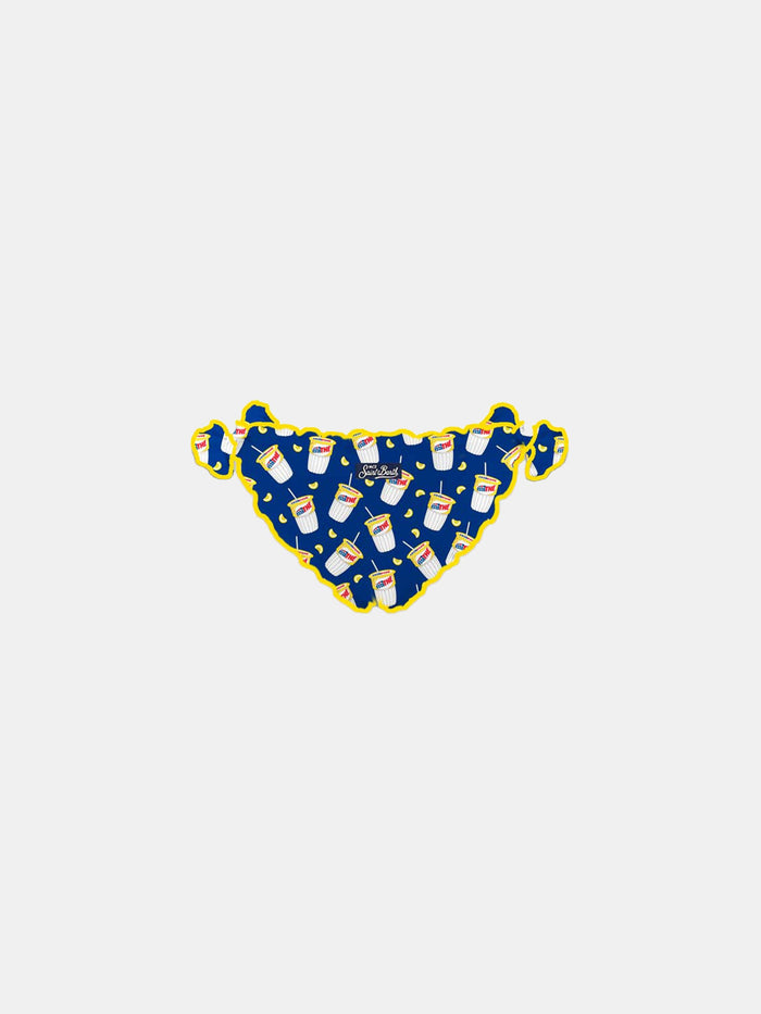 Girl Swim Briefs With Estathé Print | Estathé® Special Edition Blue Bottom