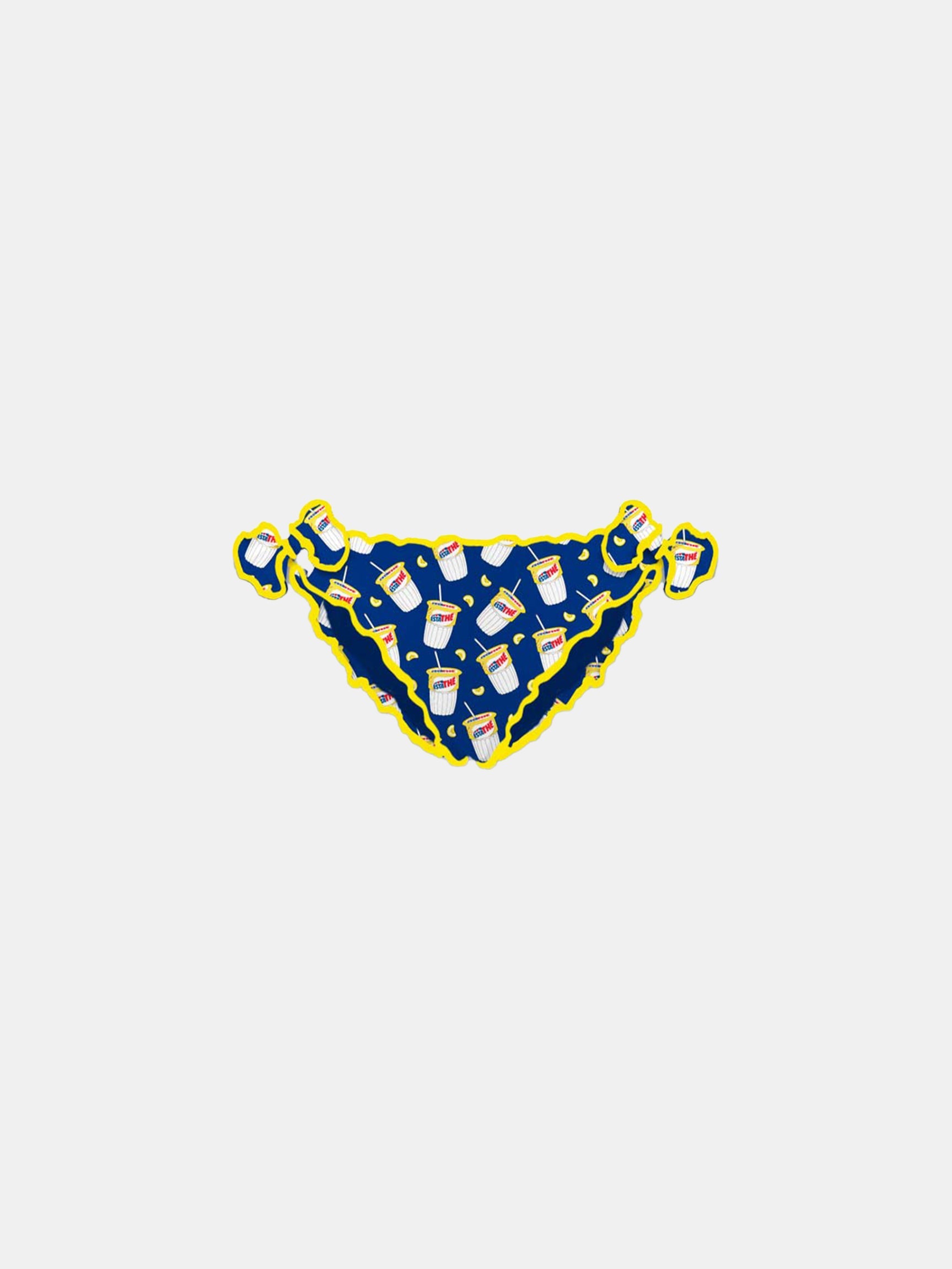 Girl Swim Briefs With Estathé Print | Estathé® Special Edition Blue Bottom