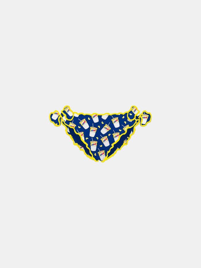 Girl Swim Briefs With Estathé Print | Estathé® Special Edition Blue Bottom