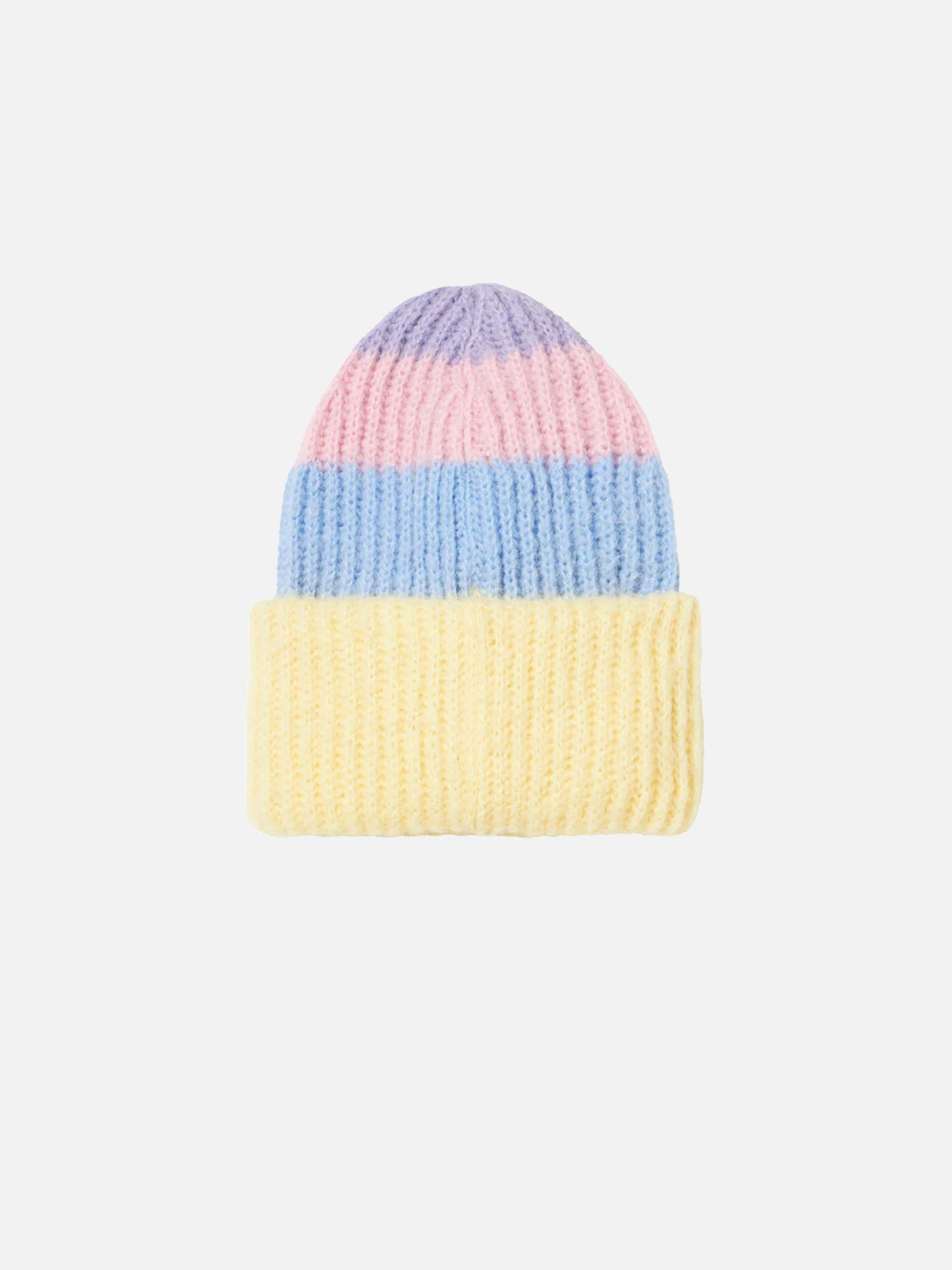 Girl Brushed And Ultra Soft Beanie With Pastel Shades Hat