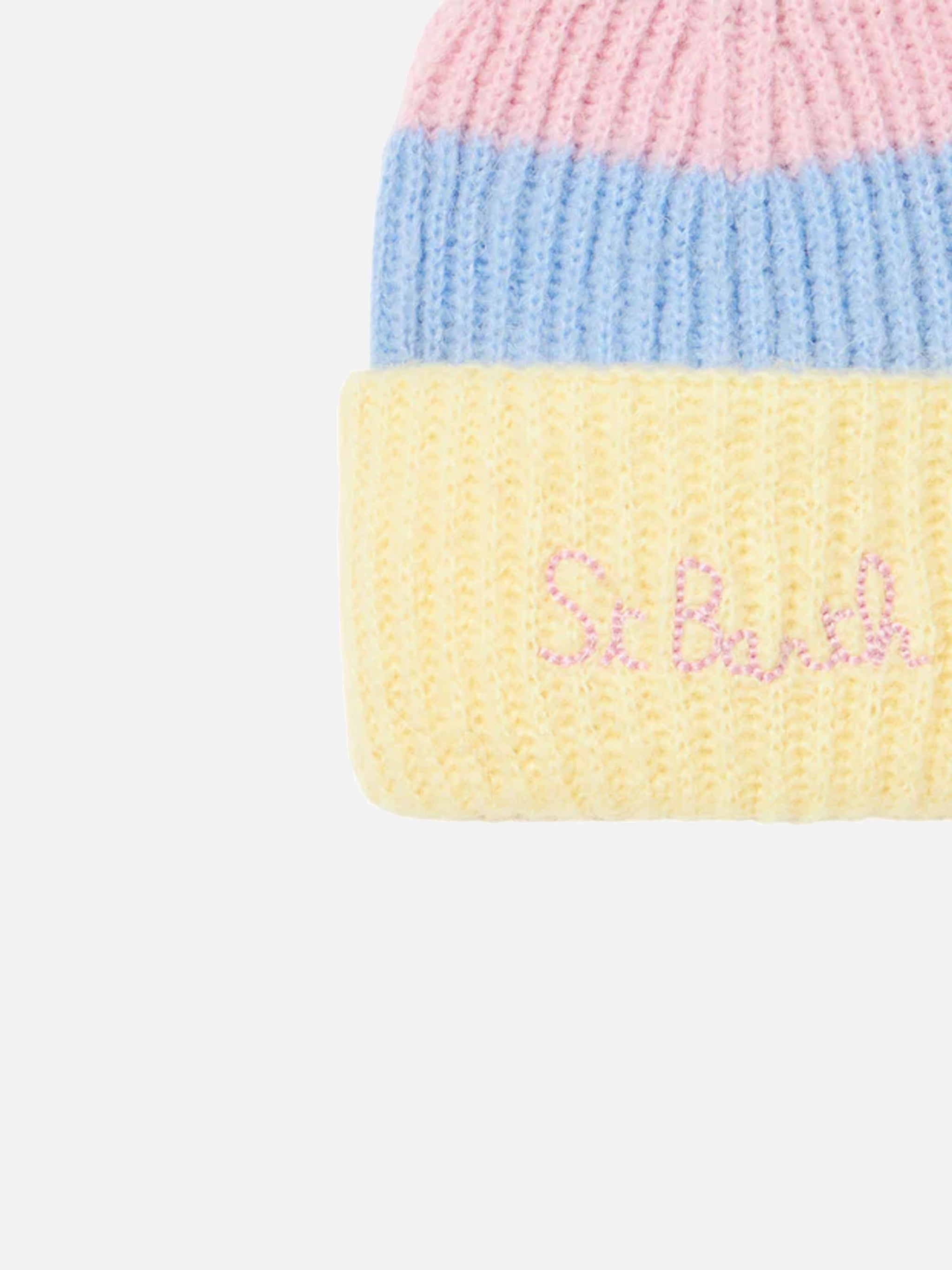 Girl Brushed And Ultra Soft Beanie With Pastel Shades Hat