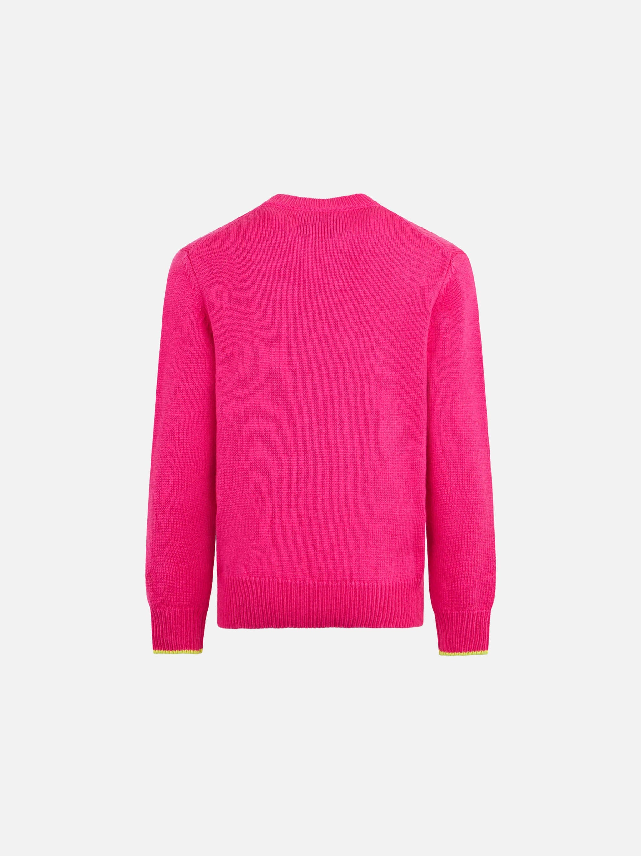 Girl Crewneck Sweater With My Mom Is Cool Embroidery Pink