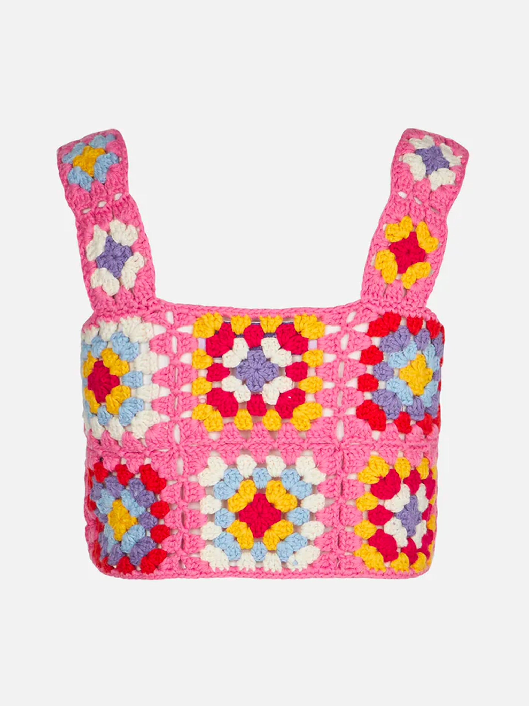 Girl Crochet Top Pink Top_apparel