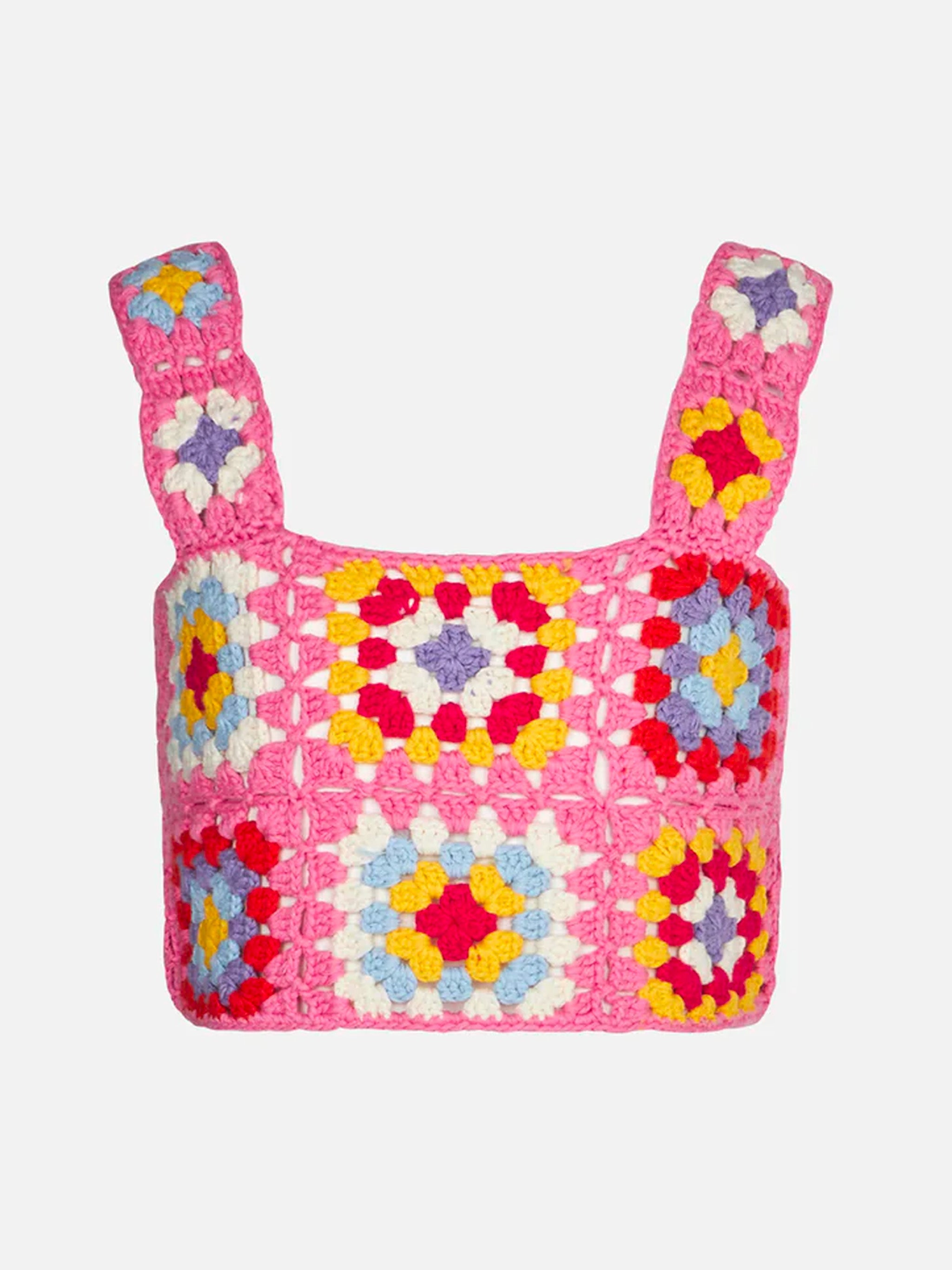 Girl Crochet Top Pink Top_apparel