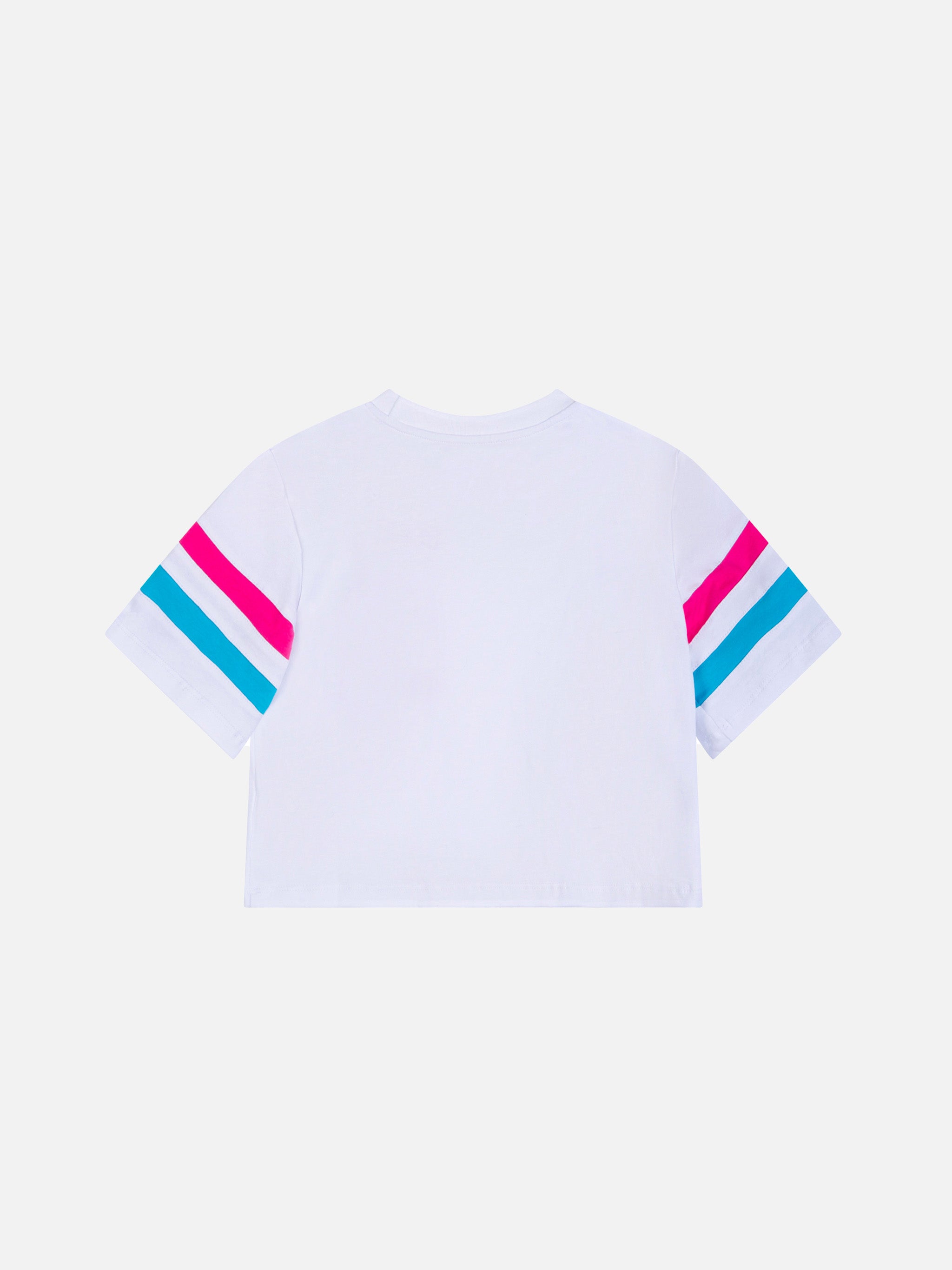 Girl Cotton Cropped T-Shirt White