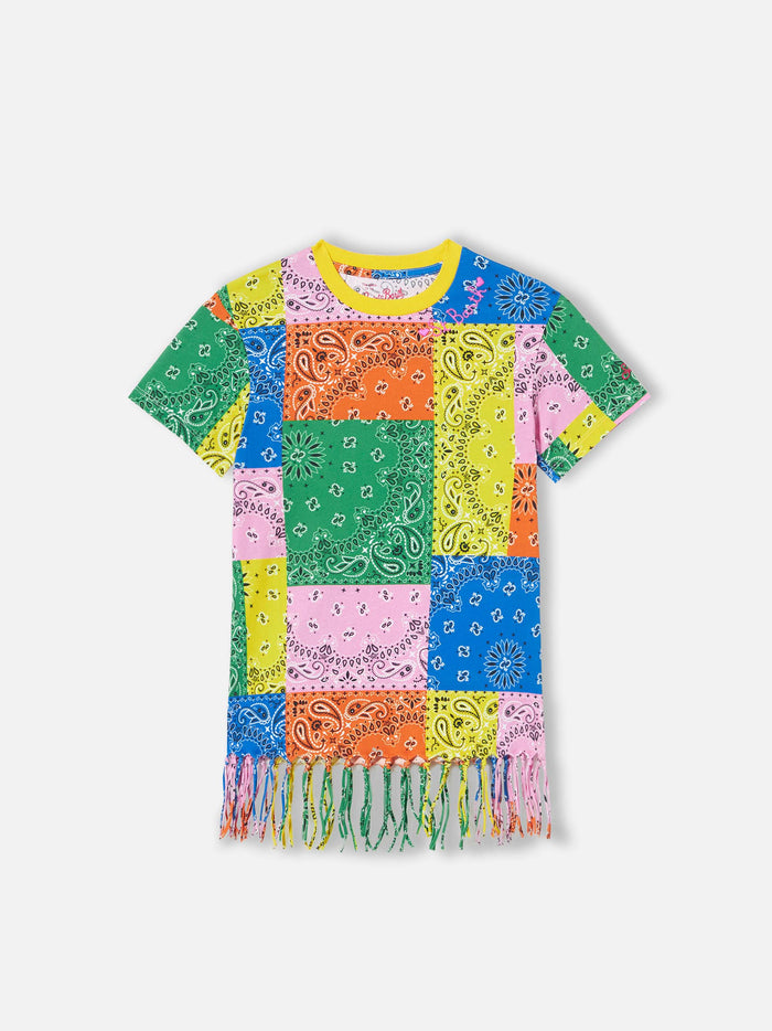 Girl Cotton Dress With Fringes __single__
