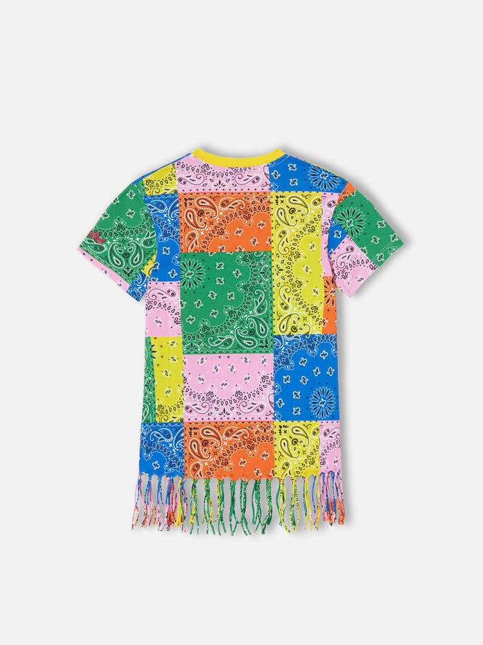Girl Cotton Dress With Fringes __single__