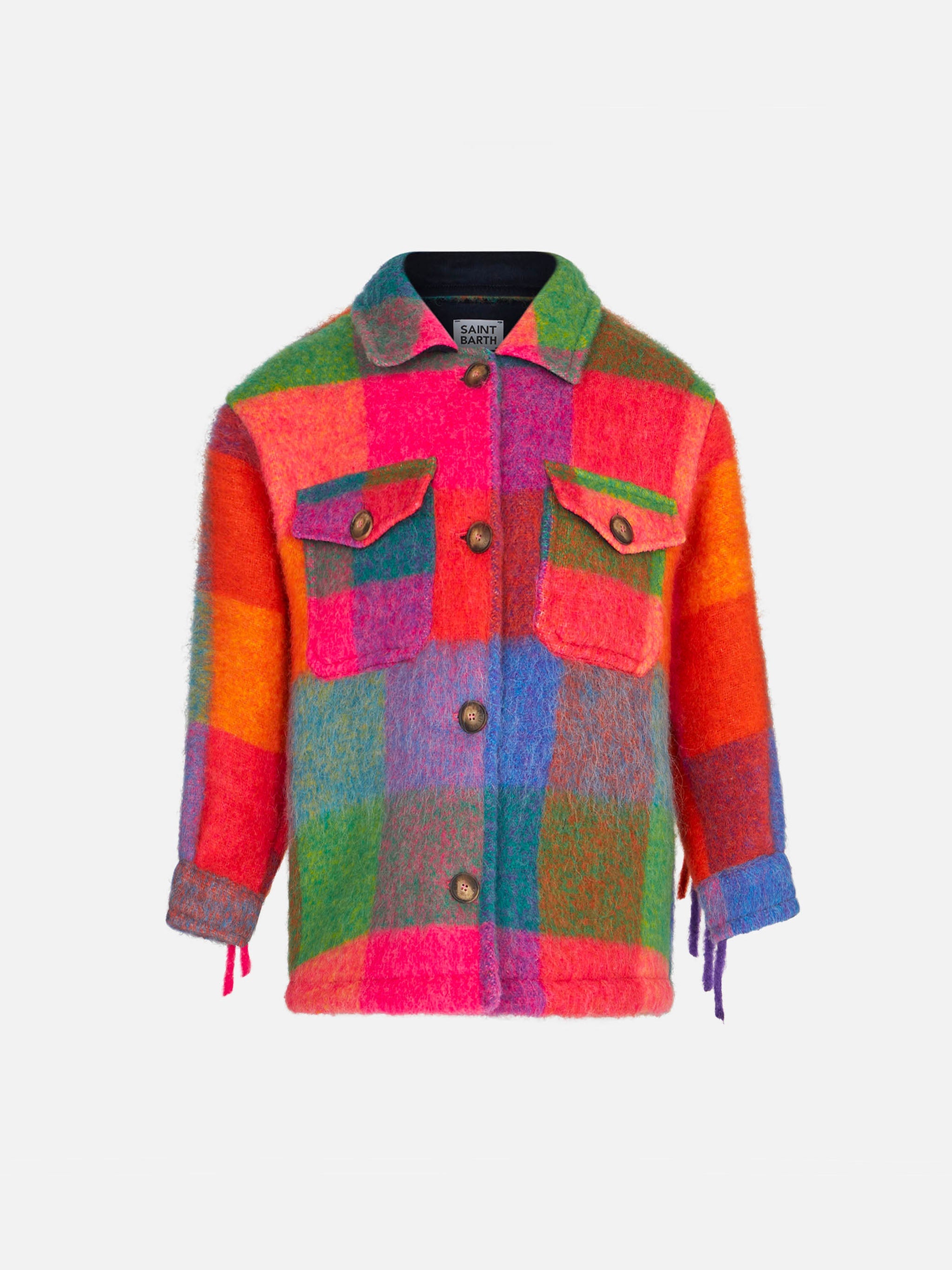 Girl Overshirt With Fringe Jacket