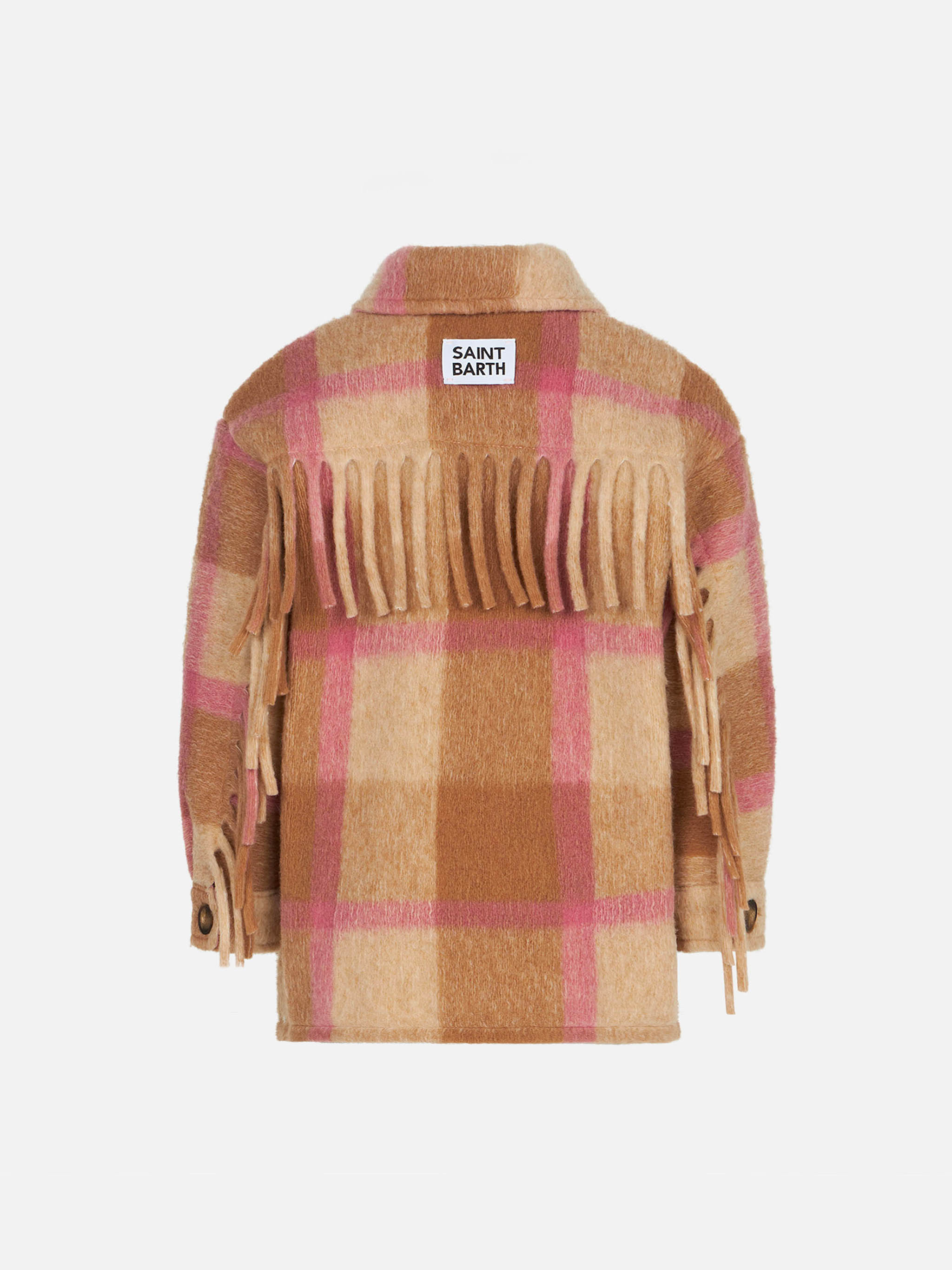 Girl Overshirt With Fringe White Jacket