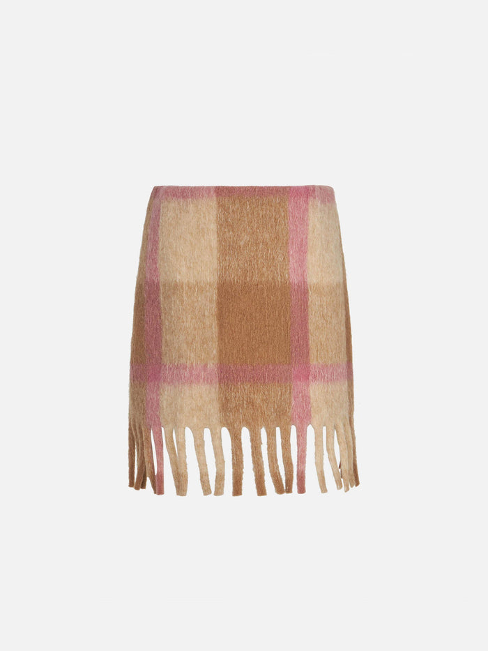 Girl Skirt With Fringes White