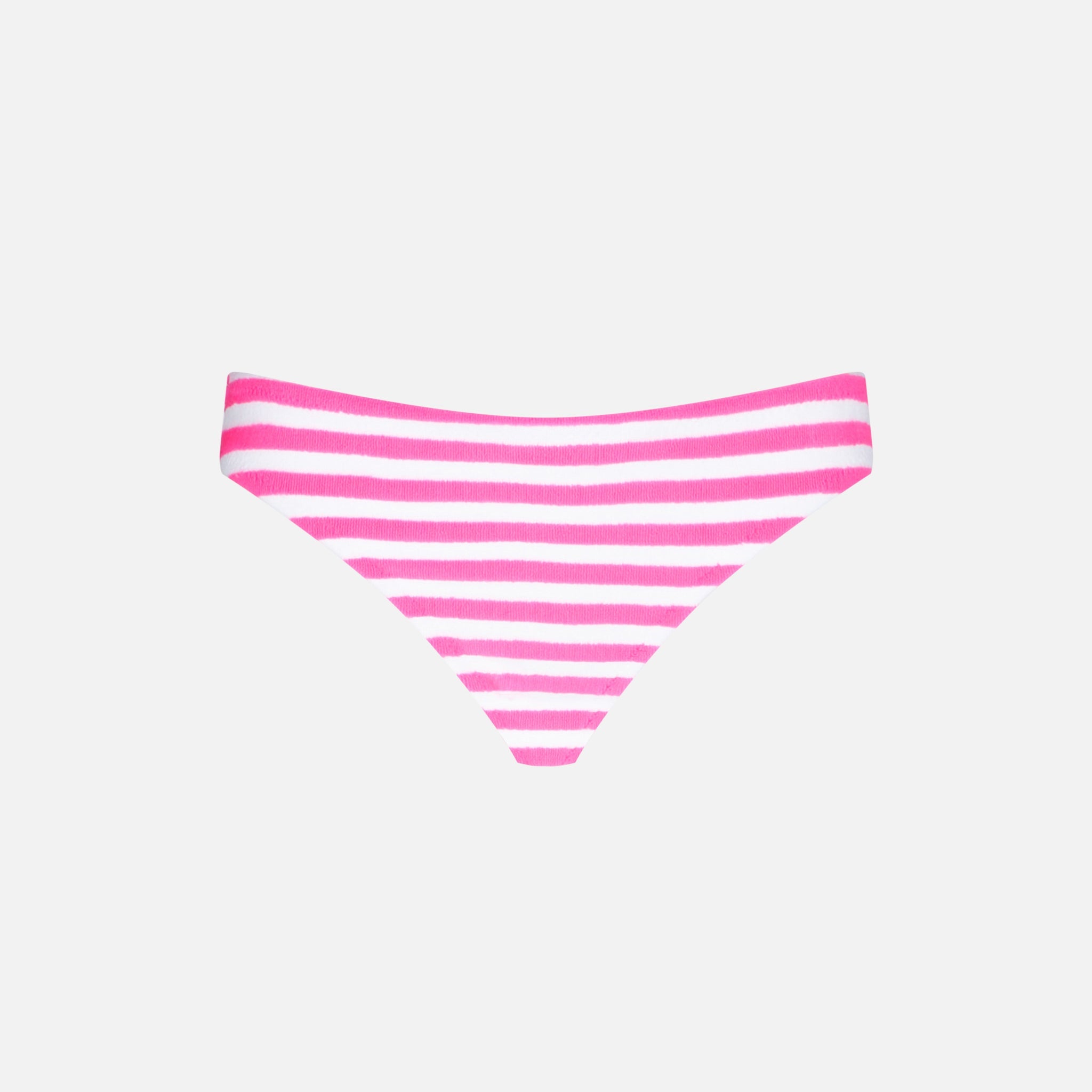 Girl Swim Briefs With Pink And White Stripes Bottom