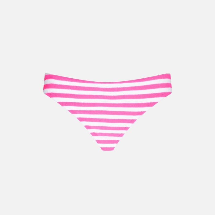 Girl Swim Briefs With Pink And White Stripes Bottom