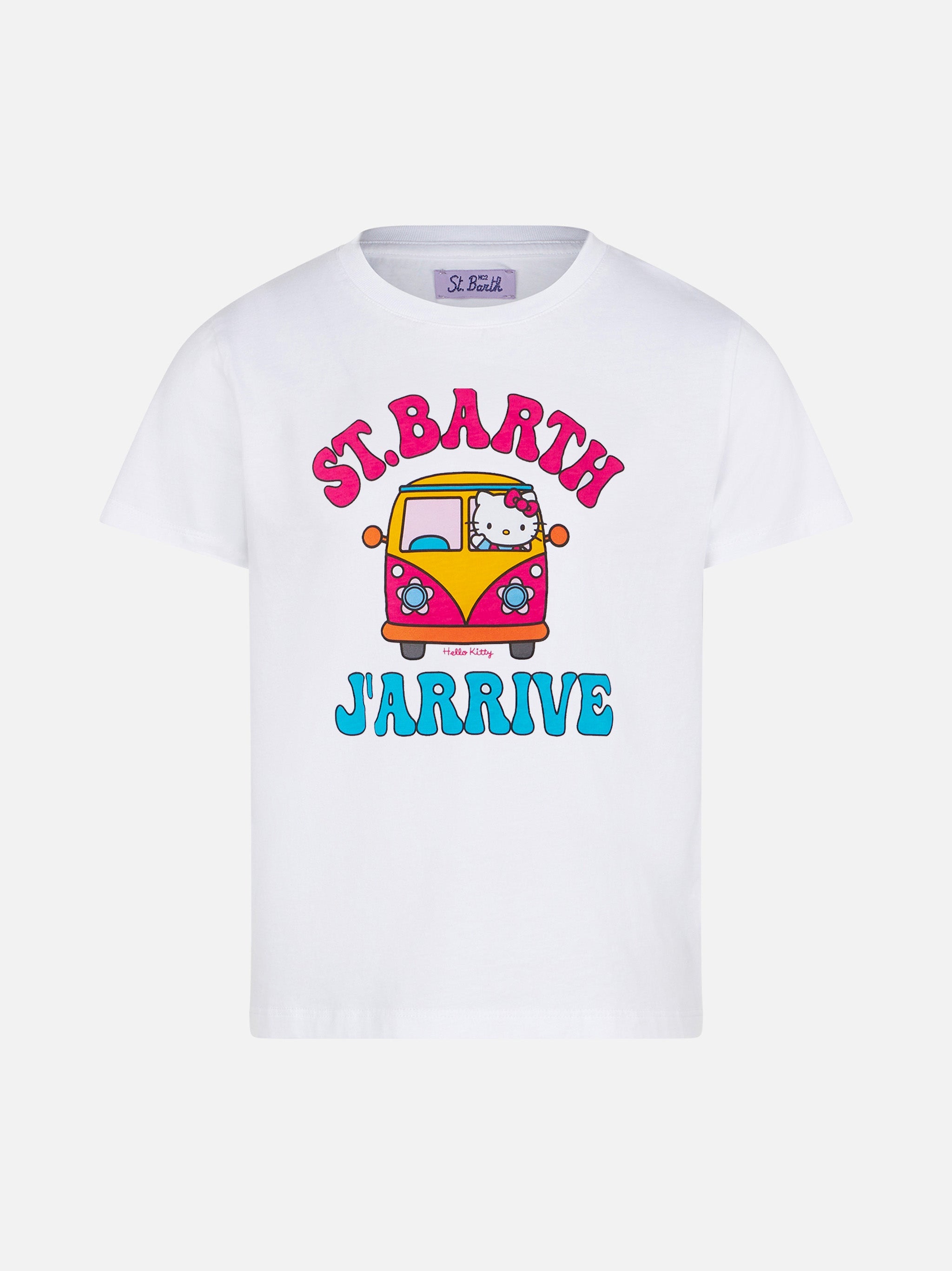 Girl T-Shirt With St. Barth Jarrive Hello Kitty | Special Edition White