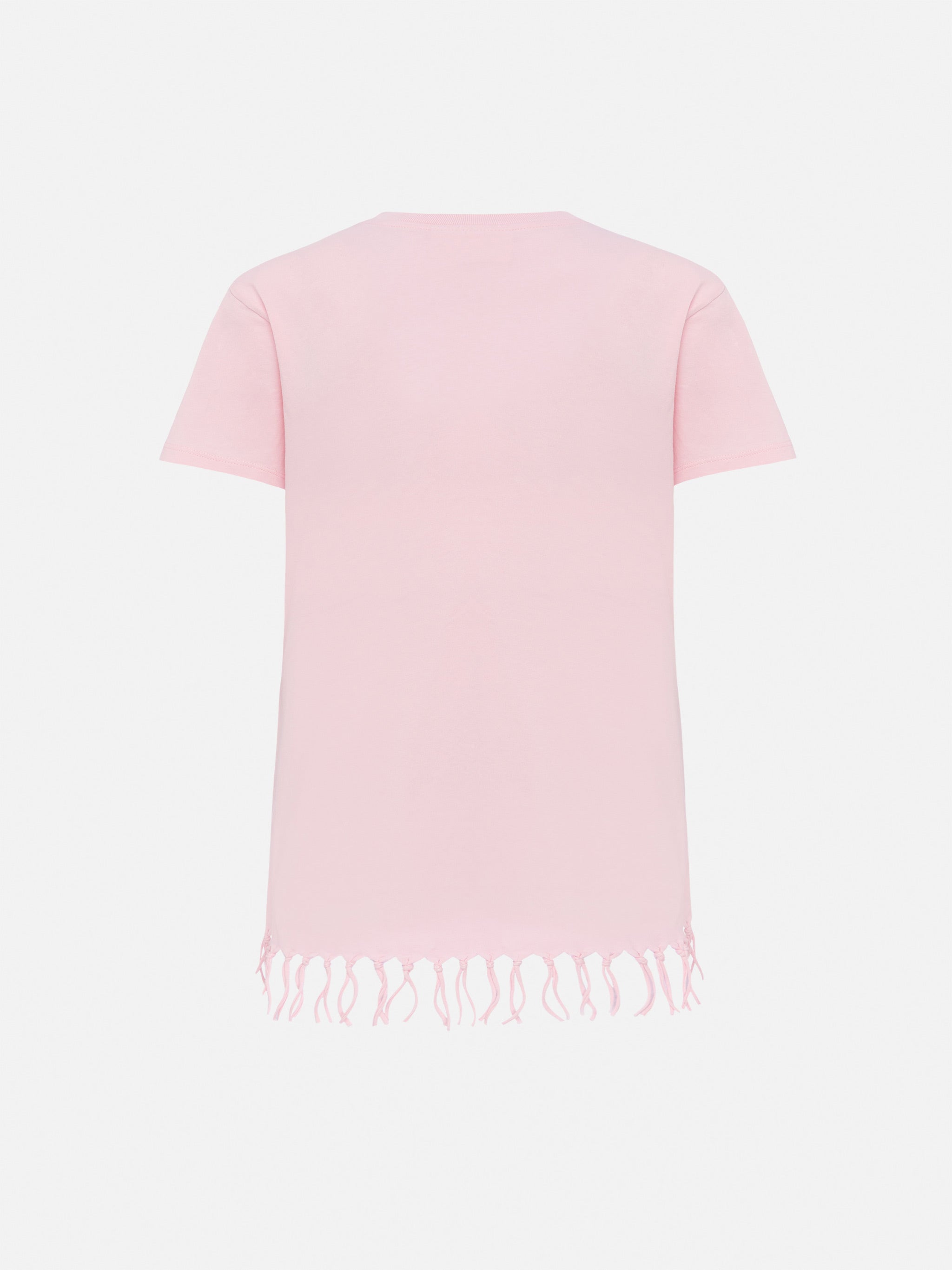 Abbey Dress With Fringes And Terry Patch Pink