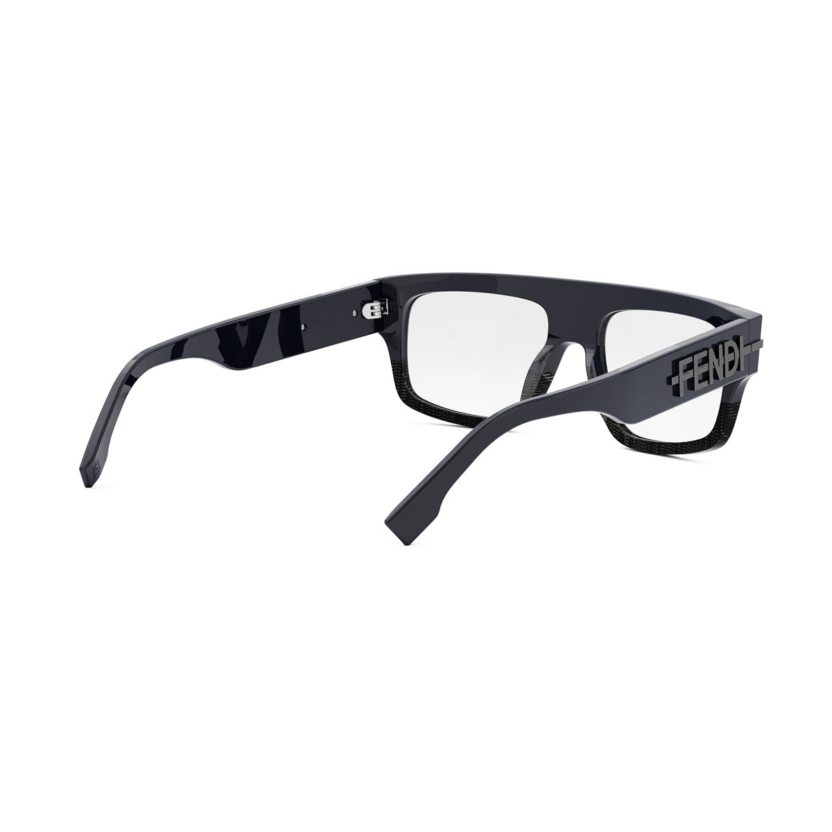 Fendi FE50062I Fendigraphy 090 blu scuro- Nero Acetate Occhiali Da Vista