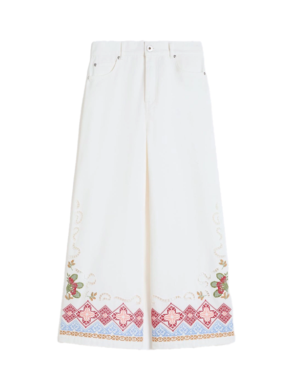Weekend Maxmara Cotton Bull Trousers White Women >> Rtw Joggers