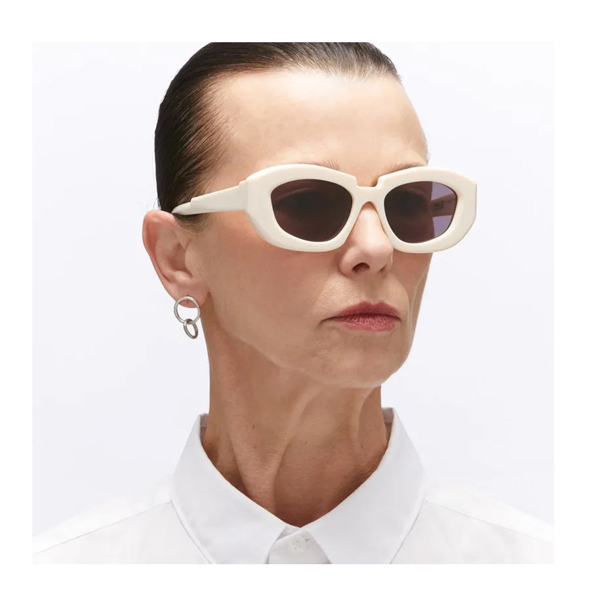 Maske X23 CK 2grey Chalk White Beige Acetate Occhiali Sole
