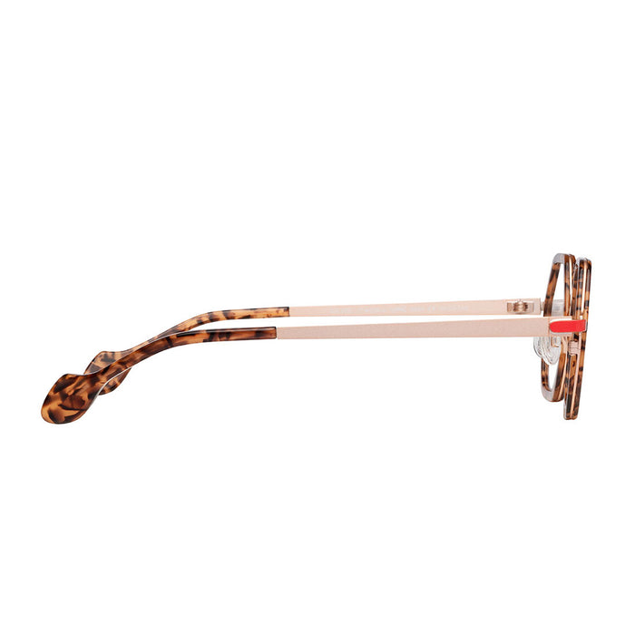 Matttew Gesa 100 Tartarugato Corallo Rosa Titanio Marrone Acetate/titanium Occhiali Da Vista