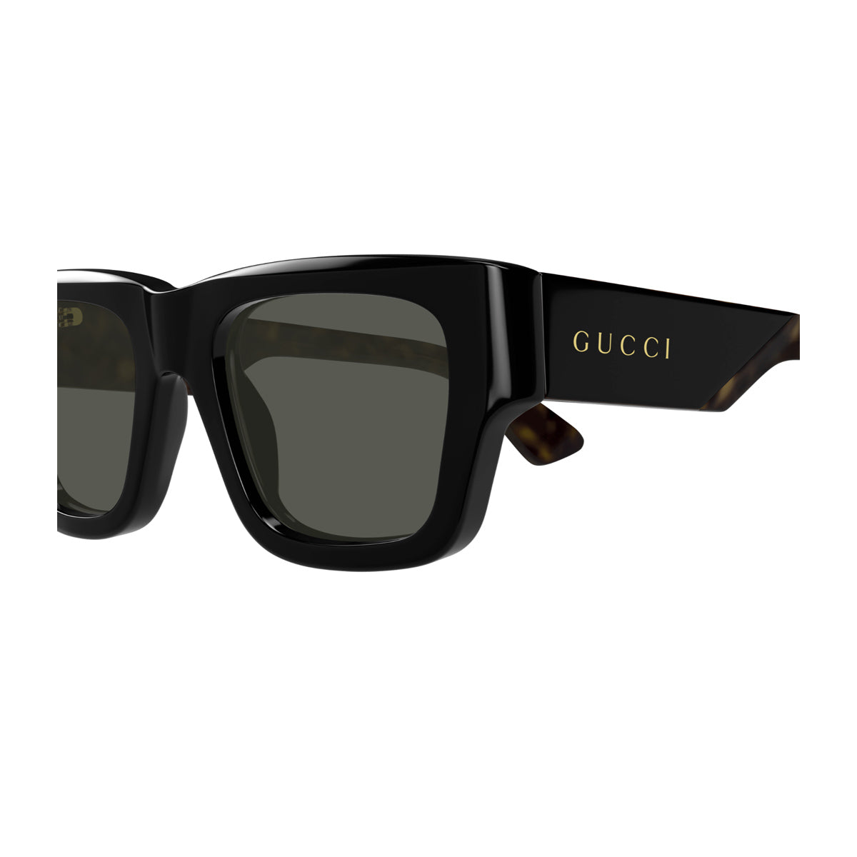 Gucci GG1668S Linea Lettaring 001 Black Havana Grey Nero Acetate Occhiali Da Sole