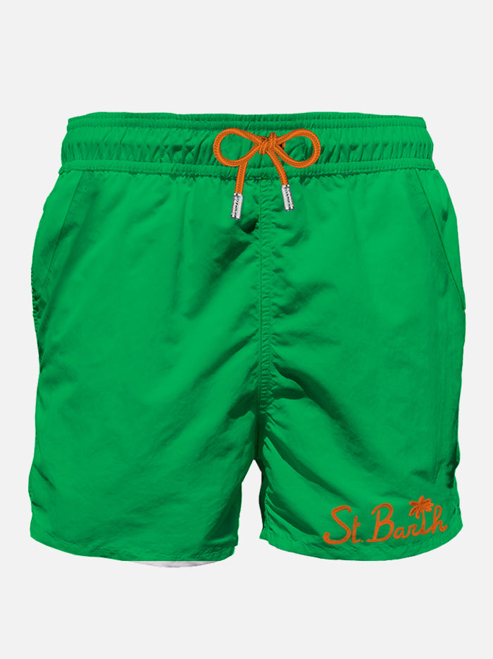Green Man Swim Shorts With Pocket Swimshort