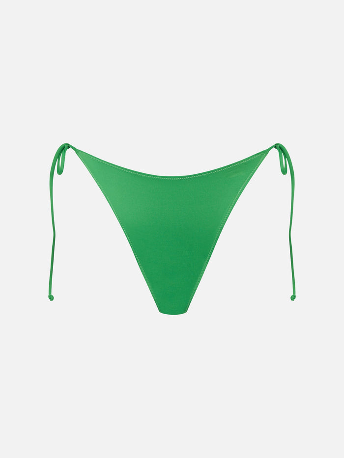 Green Marielle Swim Briefs With Side Laces Bottom