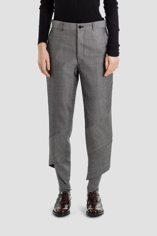 Comme des Garçons Mélange grey wool trousers in gray