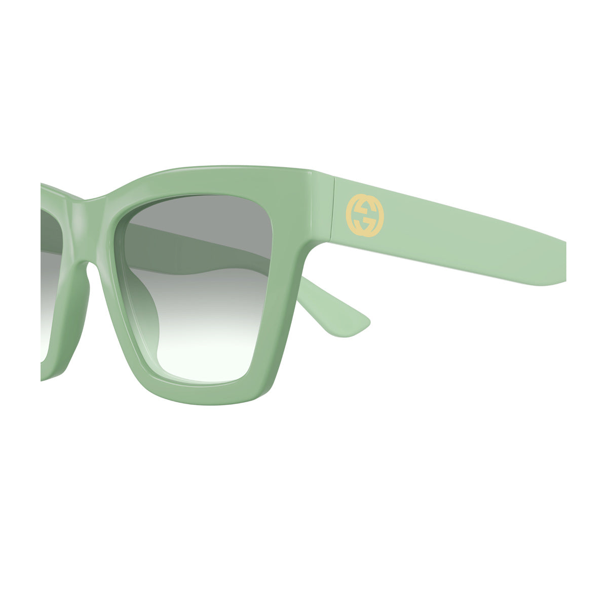 Gucci GG1714S Linea GG Logo 004 Green Grey Verde Acetate Occhiali Da Sole