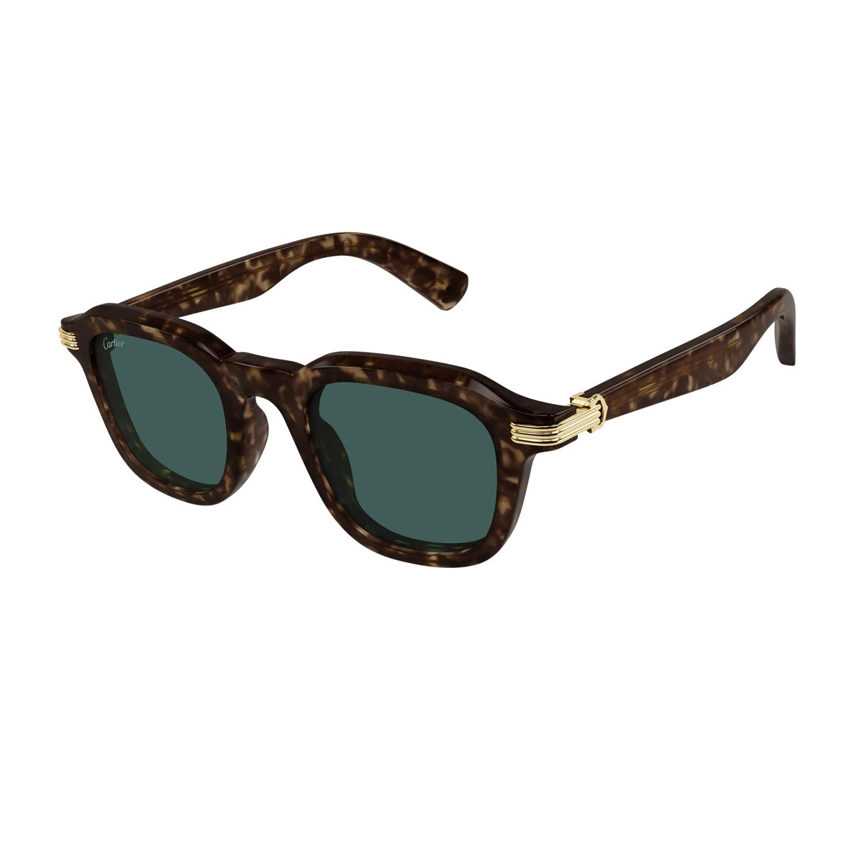 Cartier CT0536S Première de 002 Havana Green Marrone Acetate Occhiali Da Sole