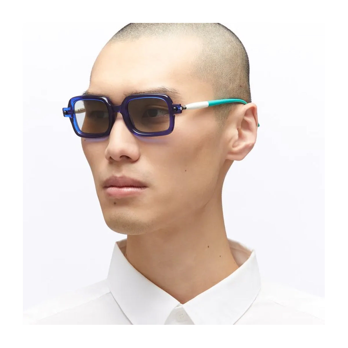 Kuboraum Maske P2 BC Blue White Blu Acetato Mazzucchelli Occhiali Da Vista