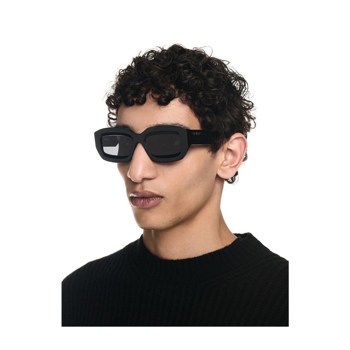 Off White OERI138 CHARLOTTE 1007 Black Dark Grey Nero Acetate Occhiali Da Sole