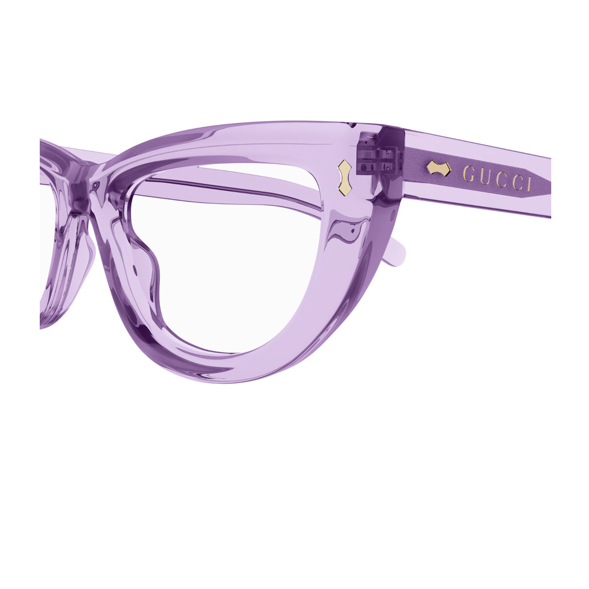 Gucci GG1521O Linea Rivets 004 Viola Acetate Occhiali Vista