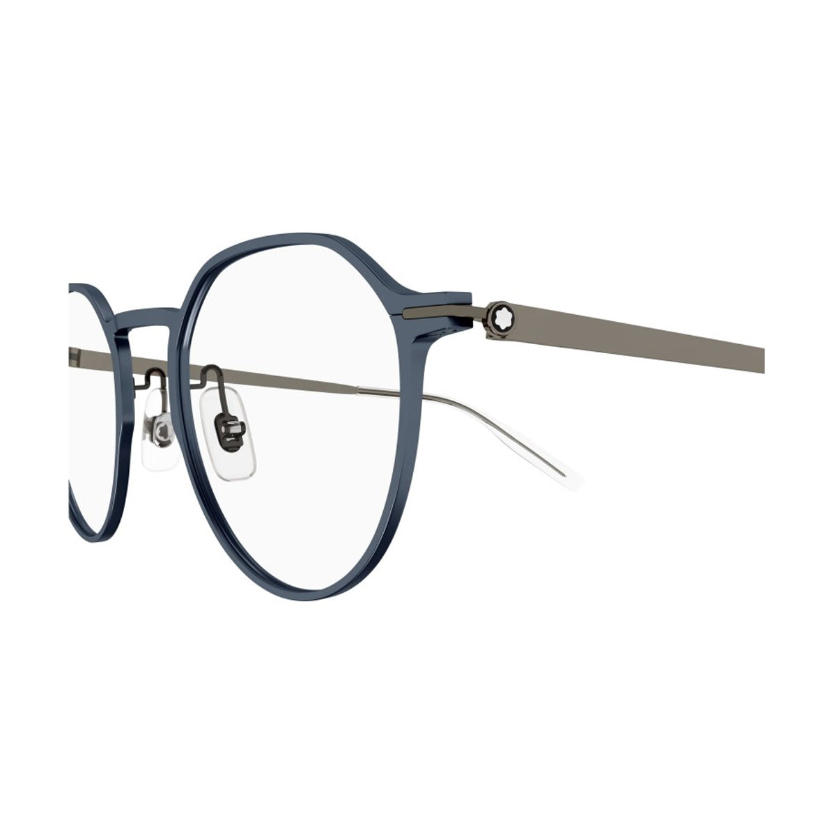 MB0233O LINEA ESTABLISHED 003 Blu Aluminum Occhiali Vista