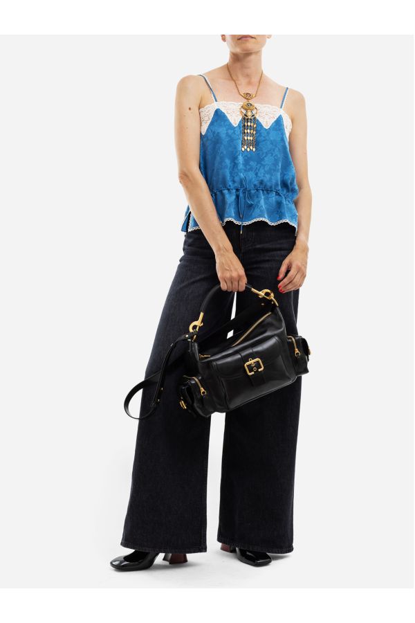 Chloé Black washed denim trousers in black
