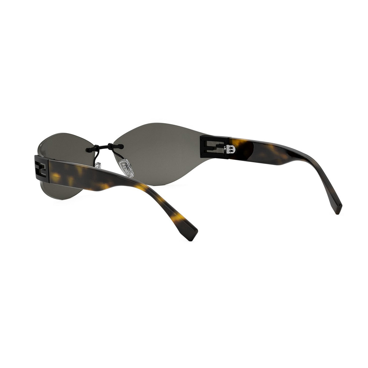 FE40159U Baguette 02A Havana Nero Opaco Marrone Acetate/metal Occhiali Da Sole