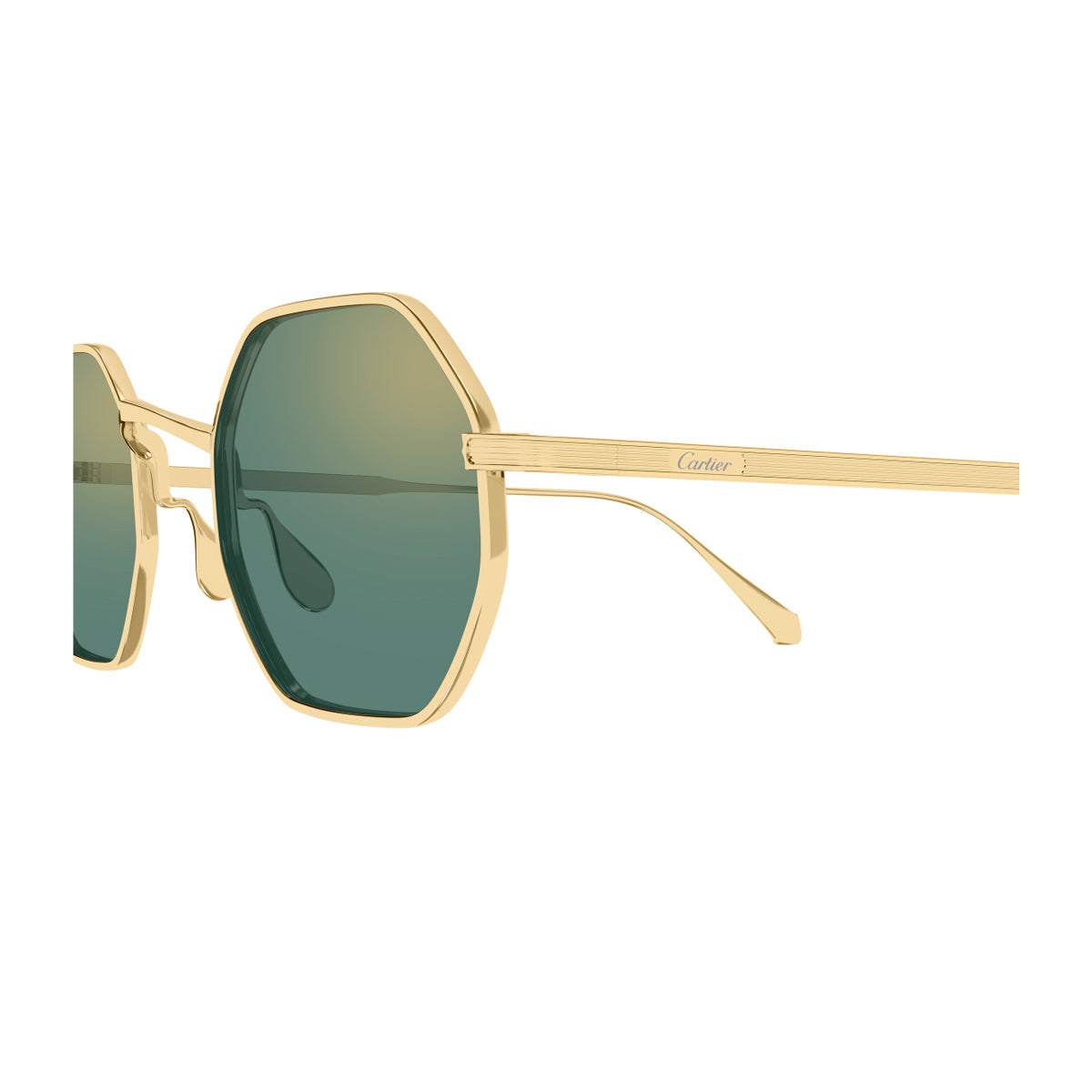 CT0627S Signature C de Cartier 003 Gold Green Oro Titanium Occhiali Da Sole
