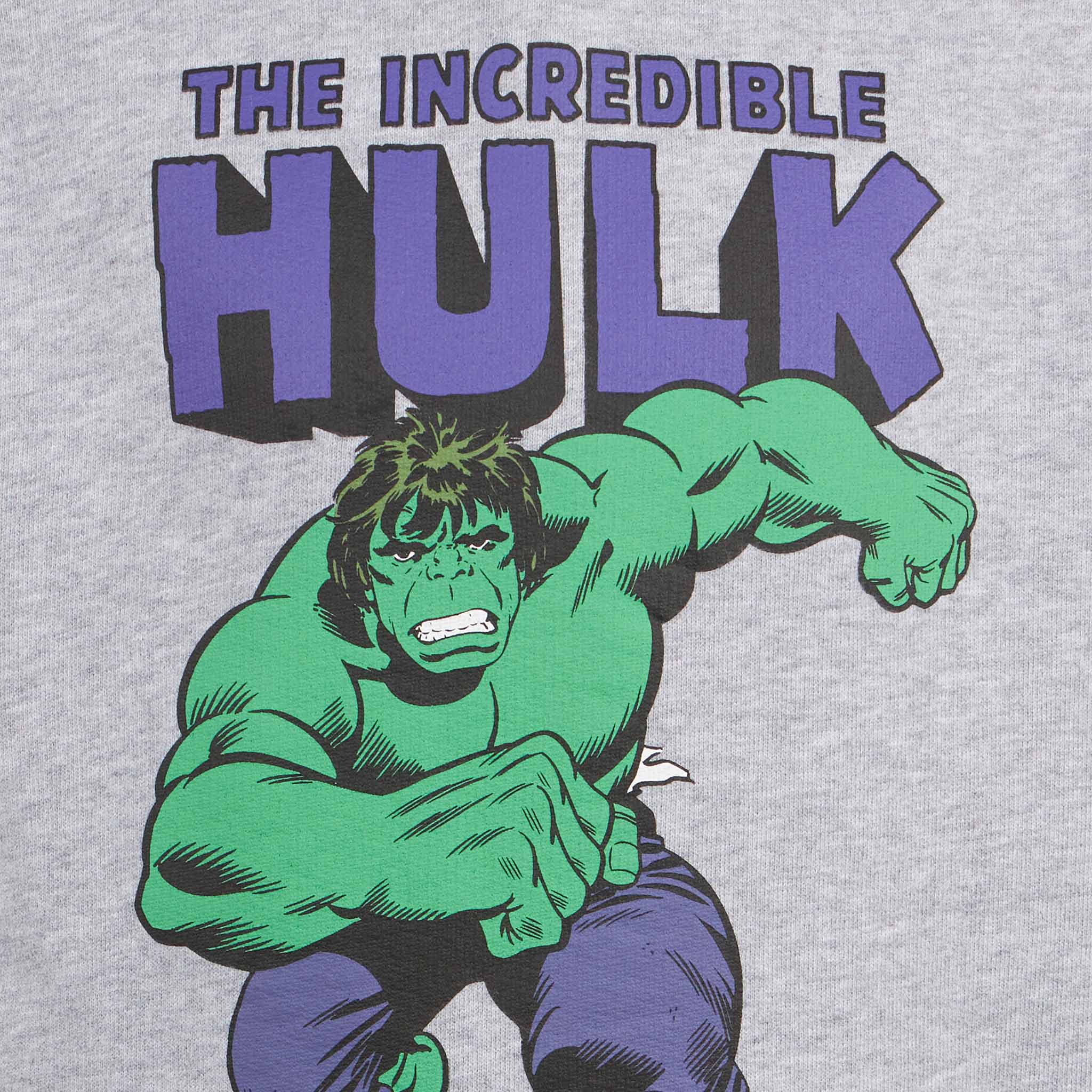 Boy Hoodie With The Incredible Hulk Print | Marvel Special Edition Grey Sweatshirt