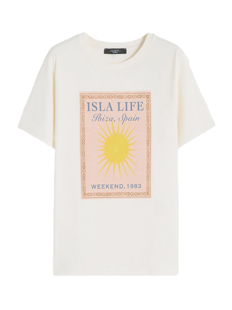 Weekend Maxmara Cotton Jersey T-Shirt White Women >> Rtw T-shirts Polo