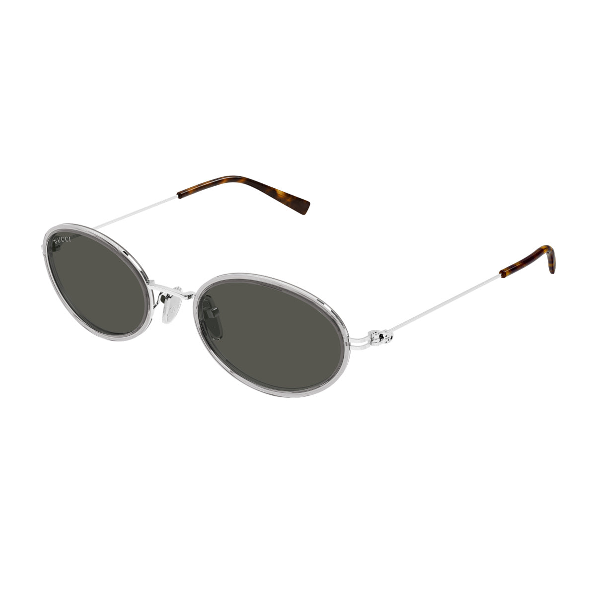 Gucci GG1980S Linea Emblem 005 Grey Silver Grigio Metal Occhiali Da Sole
