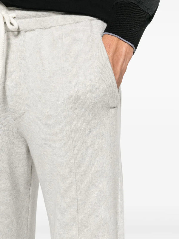 Brunello Cucinelli Cashmere Track Trousers Grey
