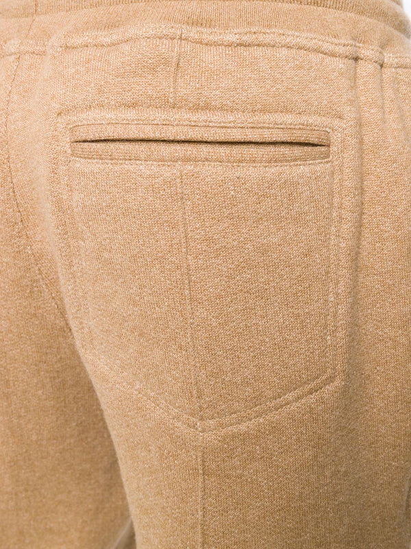 Brunello Cucinelli Mens Camel Cashmere Jogger Trousers Brown