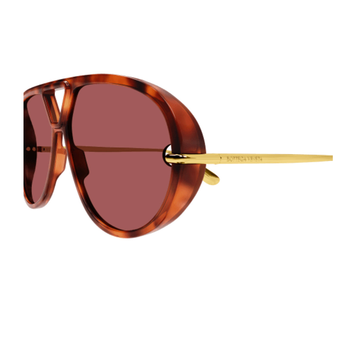 Bottega Veneta BV1274S Linea Unapologetic 003 Havana Gold Brown Marrone Recycled Acetate/metal Occhiali Da Sole
