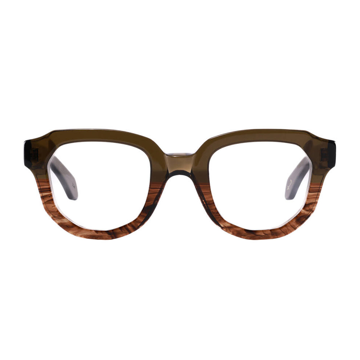 Costantino Toffoli T115 04T Marrone Sfumato Verde Striato Acetate Occhiali Da Vista