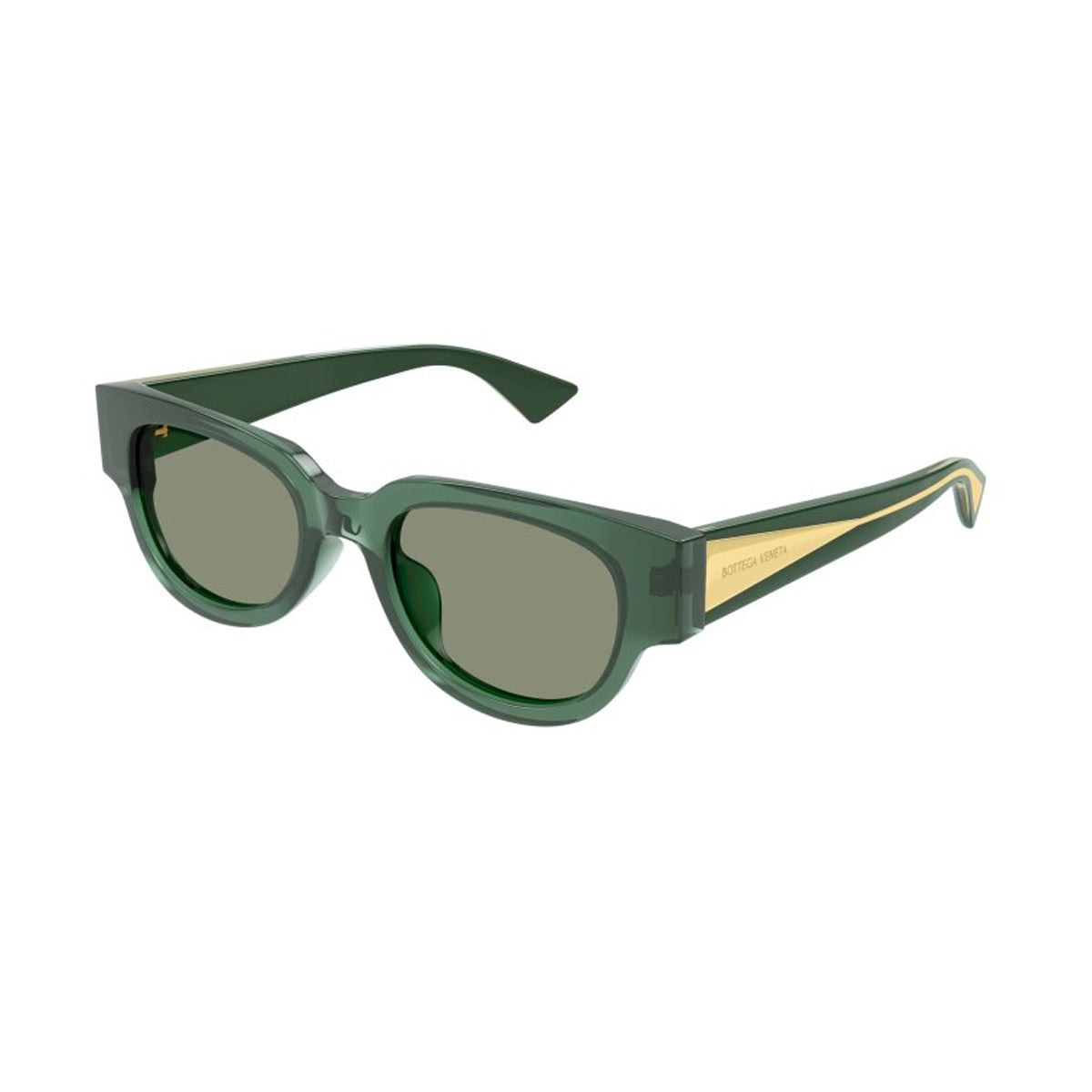 BV1278SA Tri-Fold-LINE NEW CLASSIC 003 Crystal Green Verde Recycled Acetate Occhiali Da Sole
