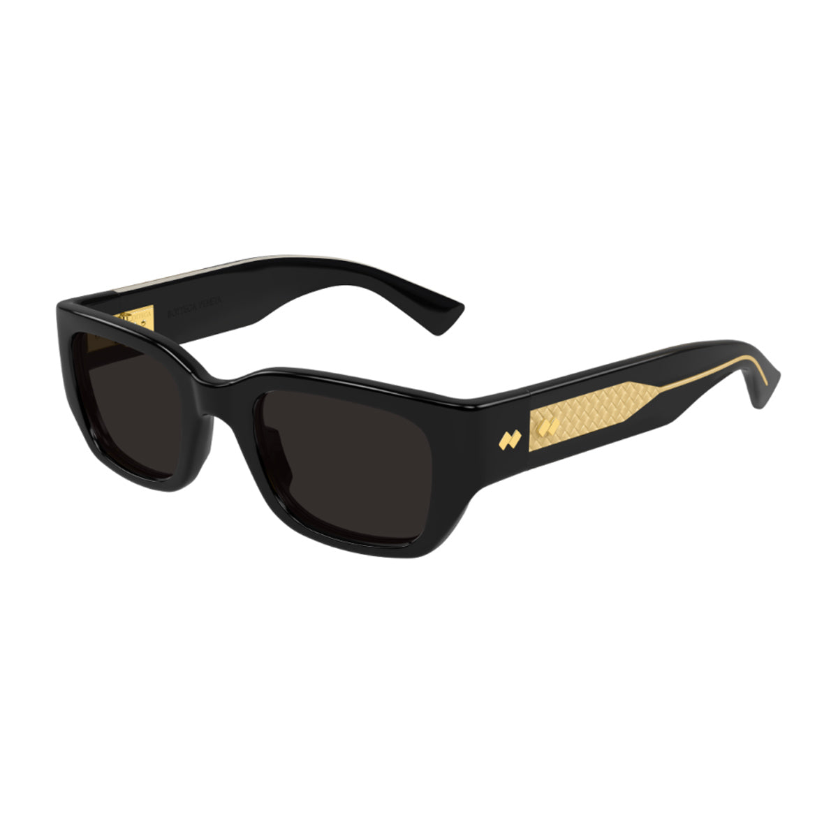 Bottega Veneta BV1400S Linea Intrecciato 001 Black Grey Nero Recycled Acetate Occhiali Da Sole