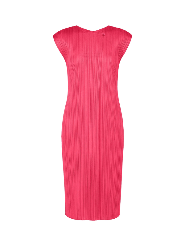 Issey Miyake Pleats Please Monthly Colors June Dress Bright Pink Women >> Rtw