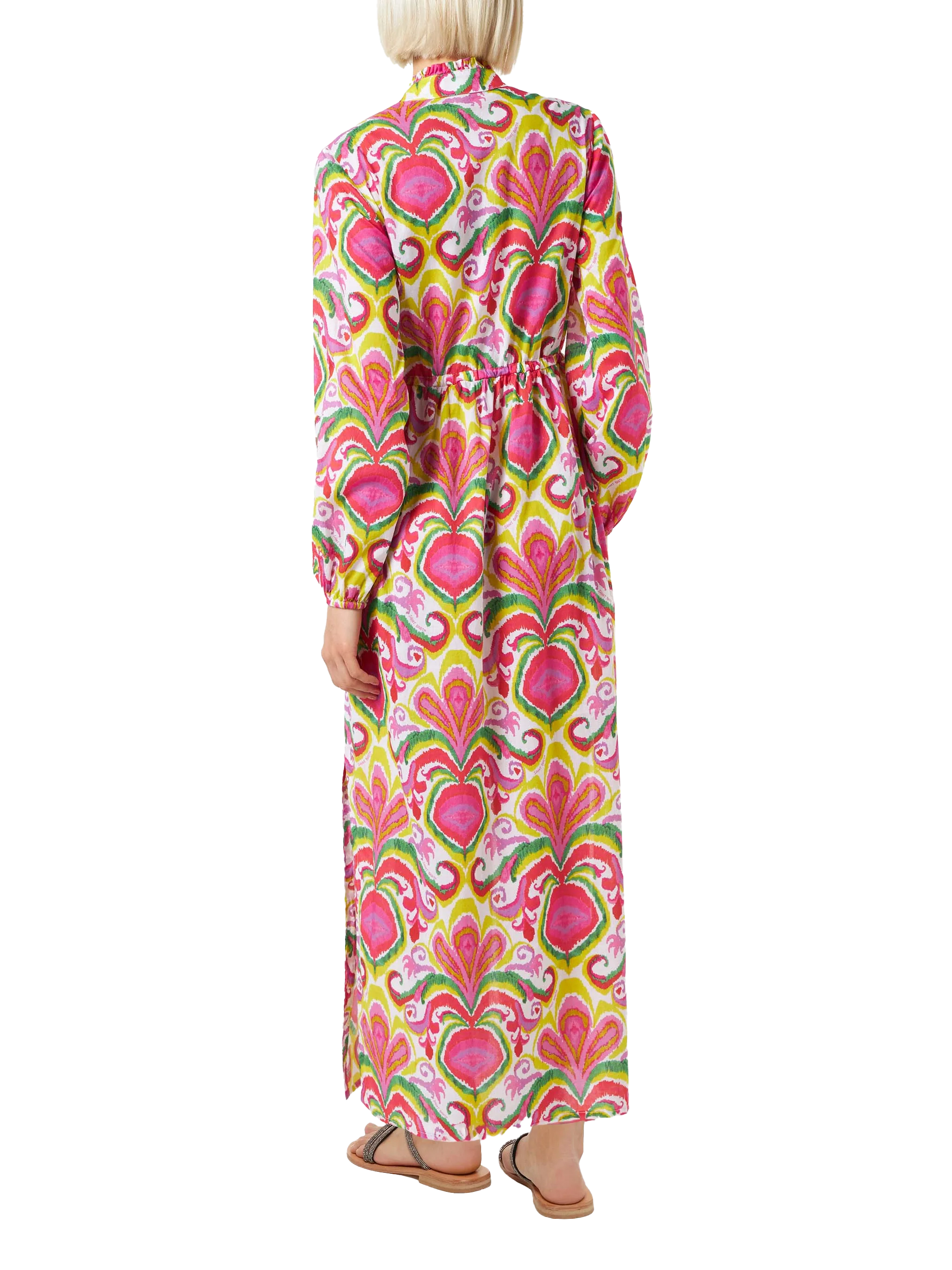 Jodie Cotton Dress With Ikat Print Pink