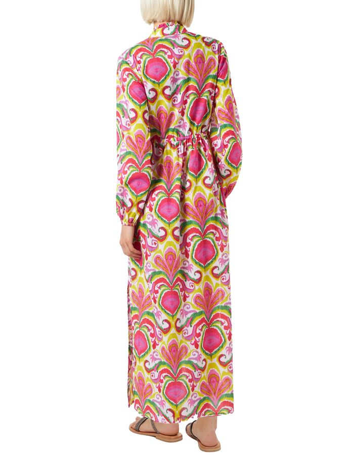 Jodie Cotton Dress With Ikat Print Pink
