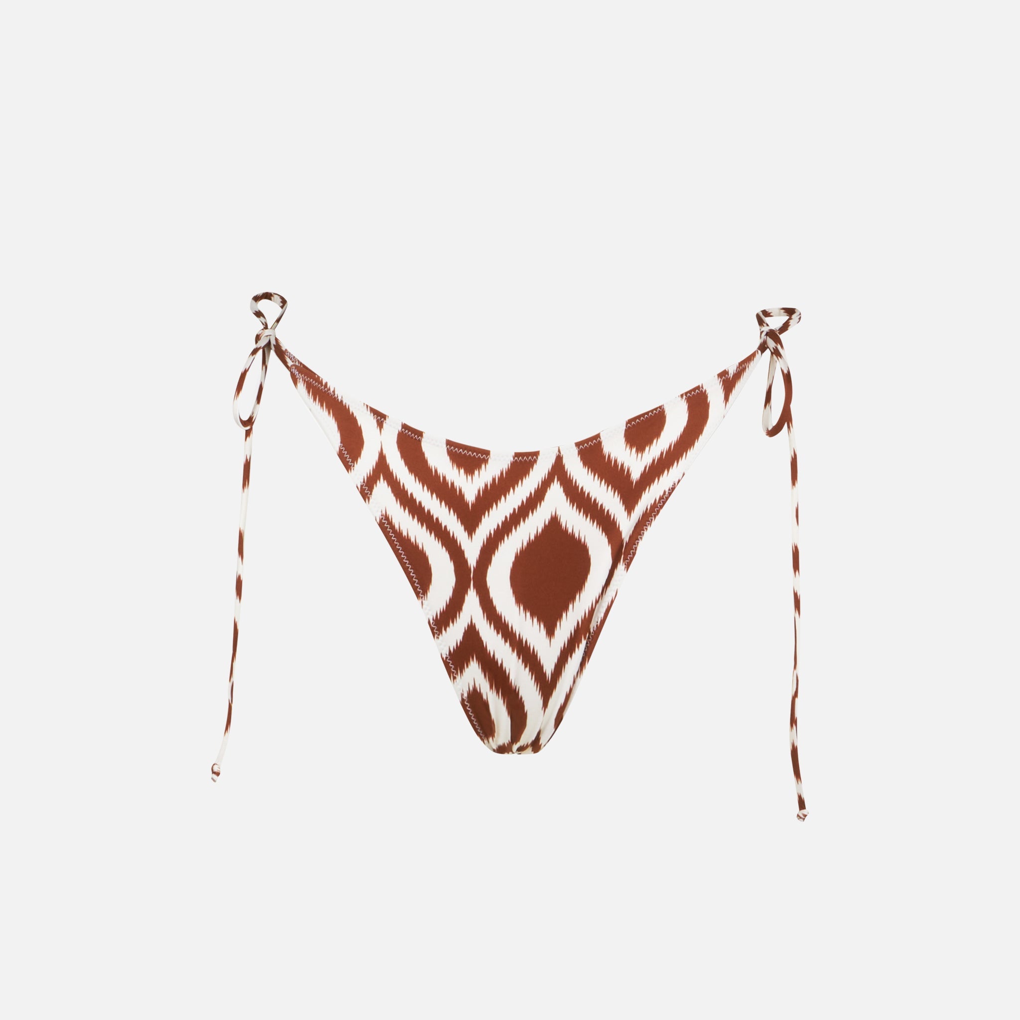 Marielle Ikat Print Swim Briefs Brown Bottom