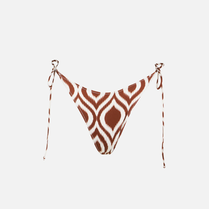 Marielle Ikat Print Swim Briefs Brown Bottom