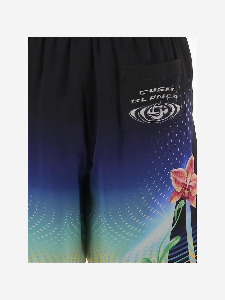 Shorts, Silk Graphic Print Multicolour